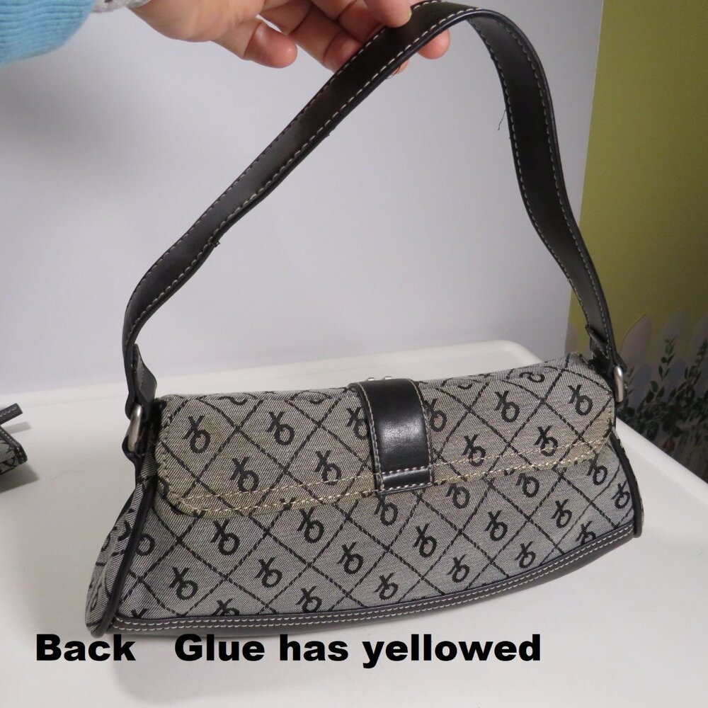 XOXO Black & Gray Brocade Handbag & Wallet Bag Purse - Picture 3 of 10